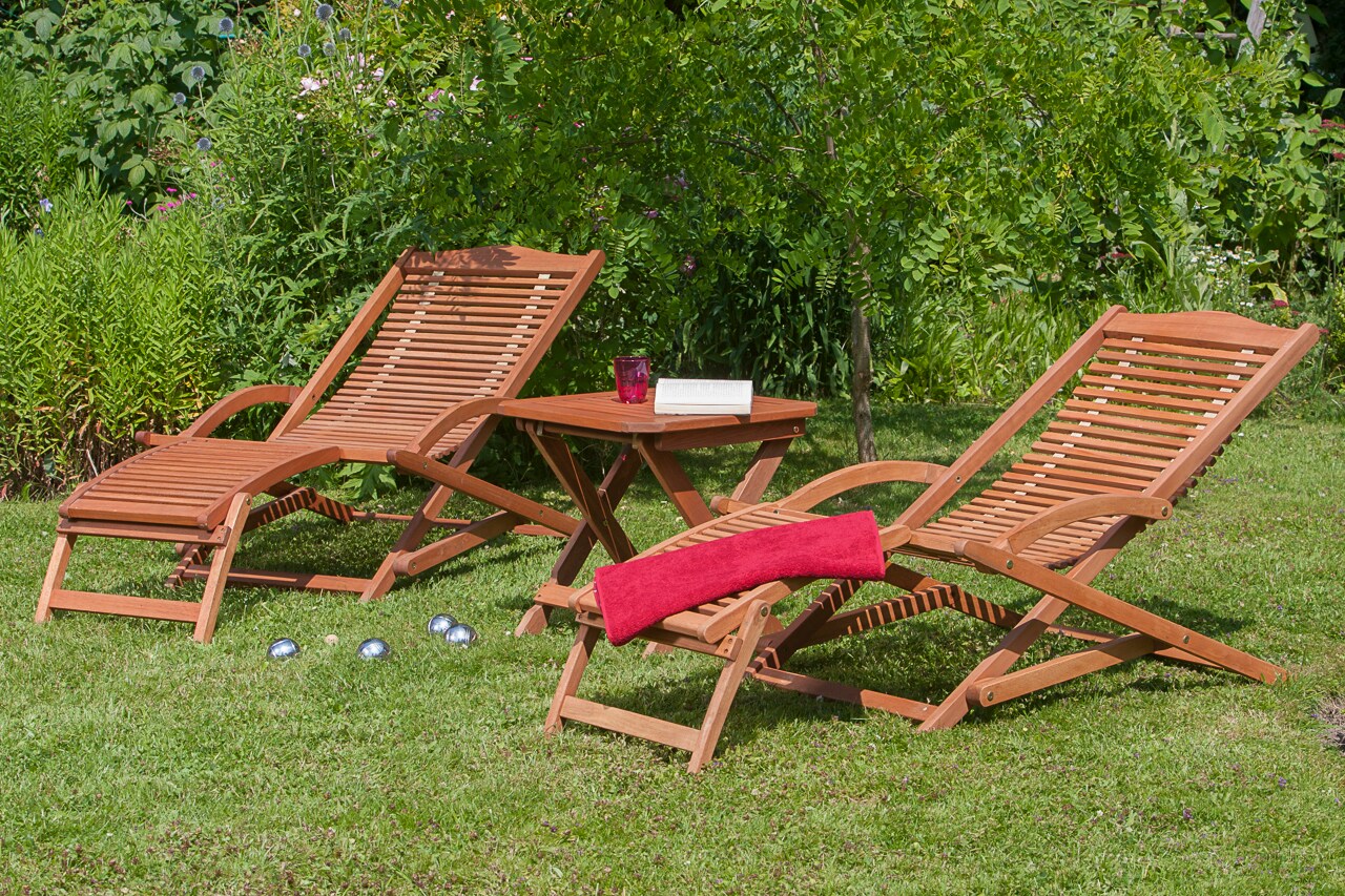 Merxx Copa Cabana Set 3tlg. 2 Schwungliegen, Hocker 
