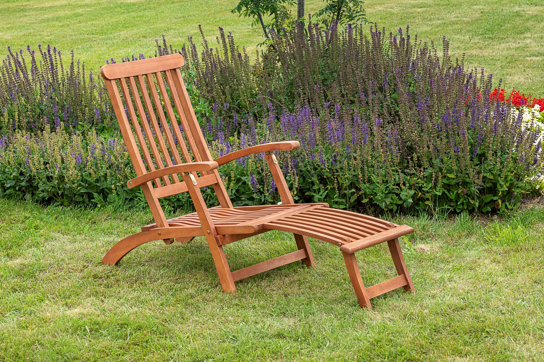 Merxx Deckchair Set 3tlg. 2 Deckchair, Klapphocker 