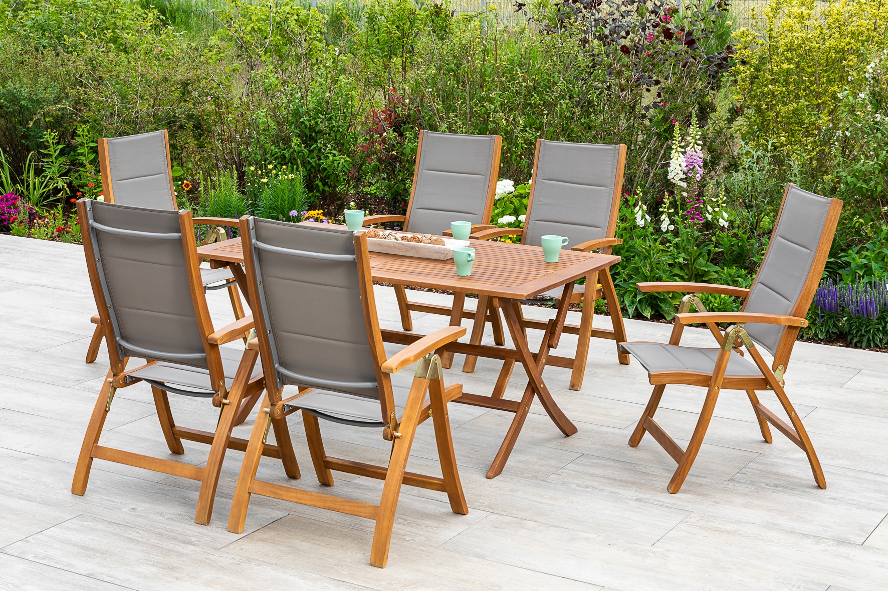 Merxx Acapulco Set 7tlg. Klapptisch 