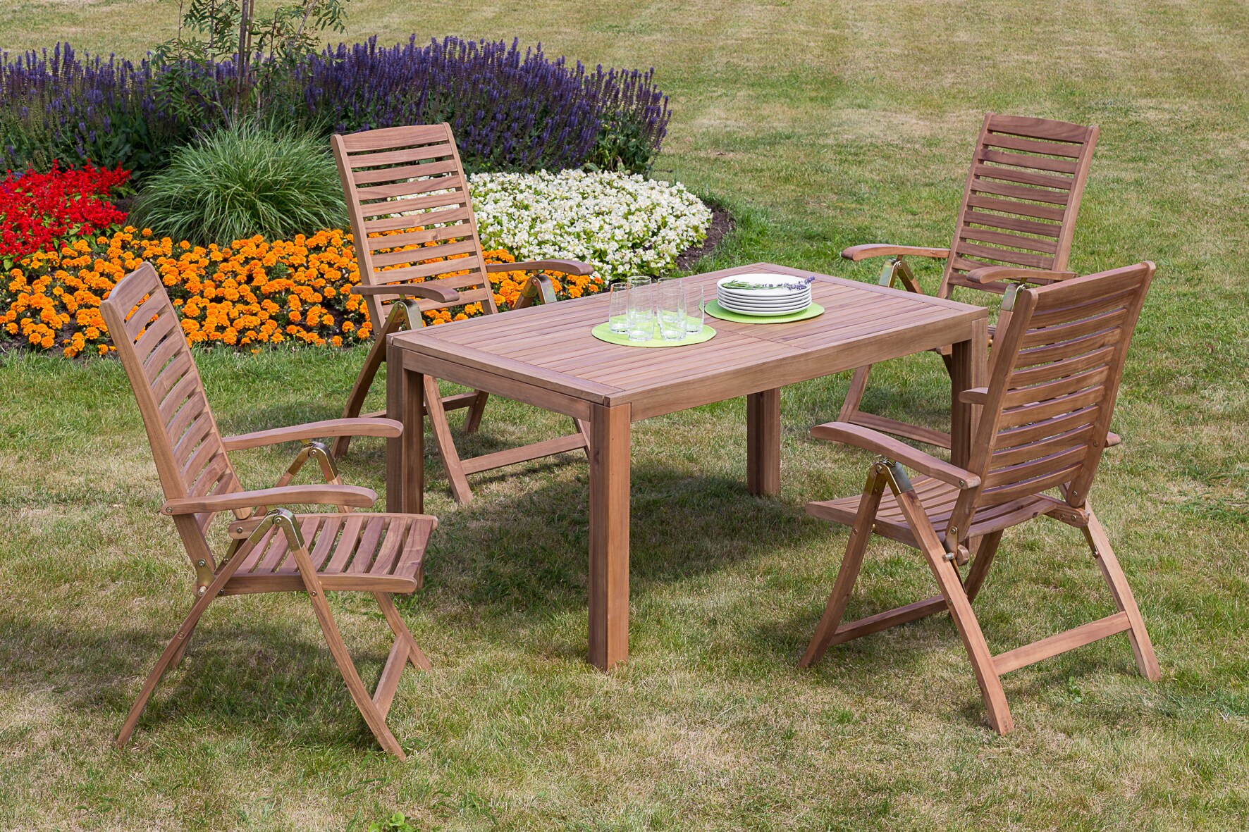 Merxx Parabaiba Set 5tlg. Ausziehtisch 