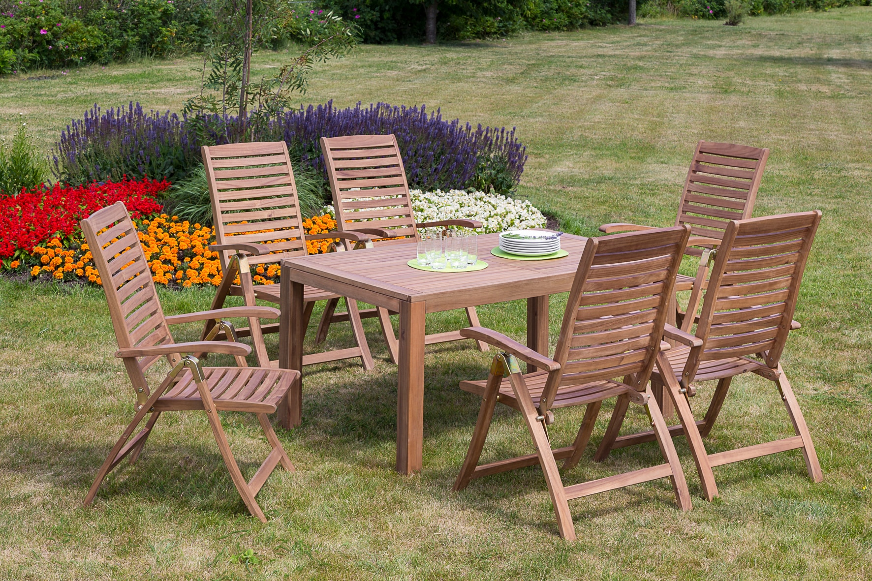 Merxx Parabaiba Set 7tlg. Auszietisch 