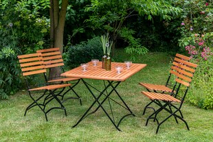 Merxx Schlossgarten Set 5tlg. Tisch 120x80 cm 