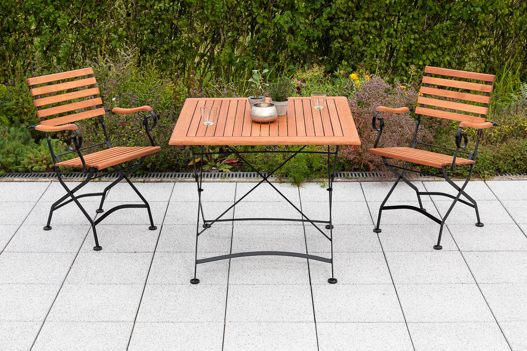 Merxx Schlossgarten Set 3tlg. Klapptisch 