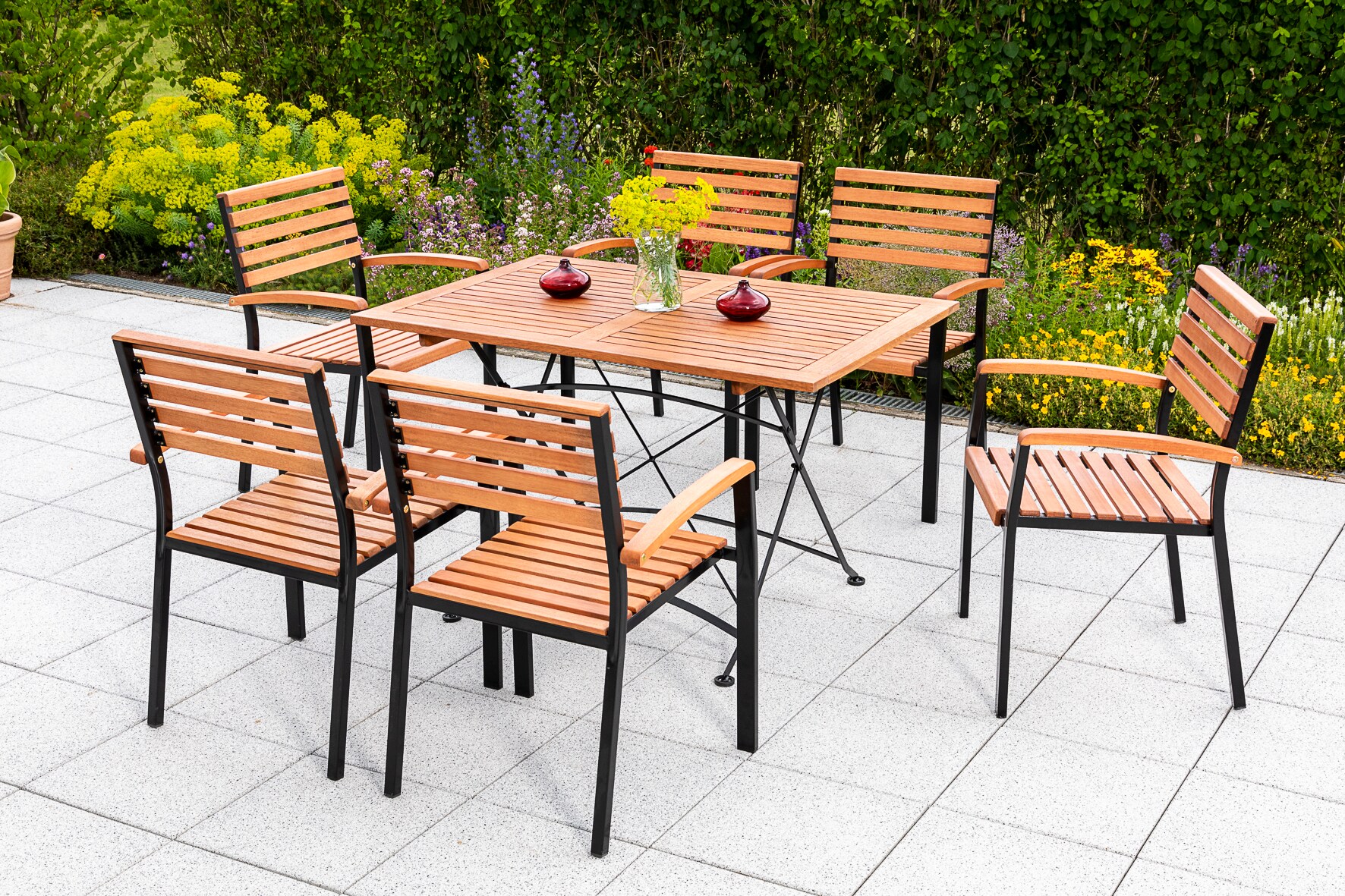 Merxx Schlossgarten Set 7tlg. Klapptisch 