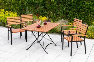 Merxx Schlossgarten Set 5tlg. Tisch Klapptisch 