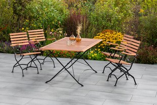 Merxx Schlossgarten Set 5tlg. Tisch Klapptisch 