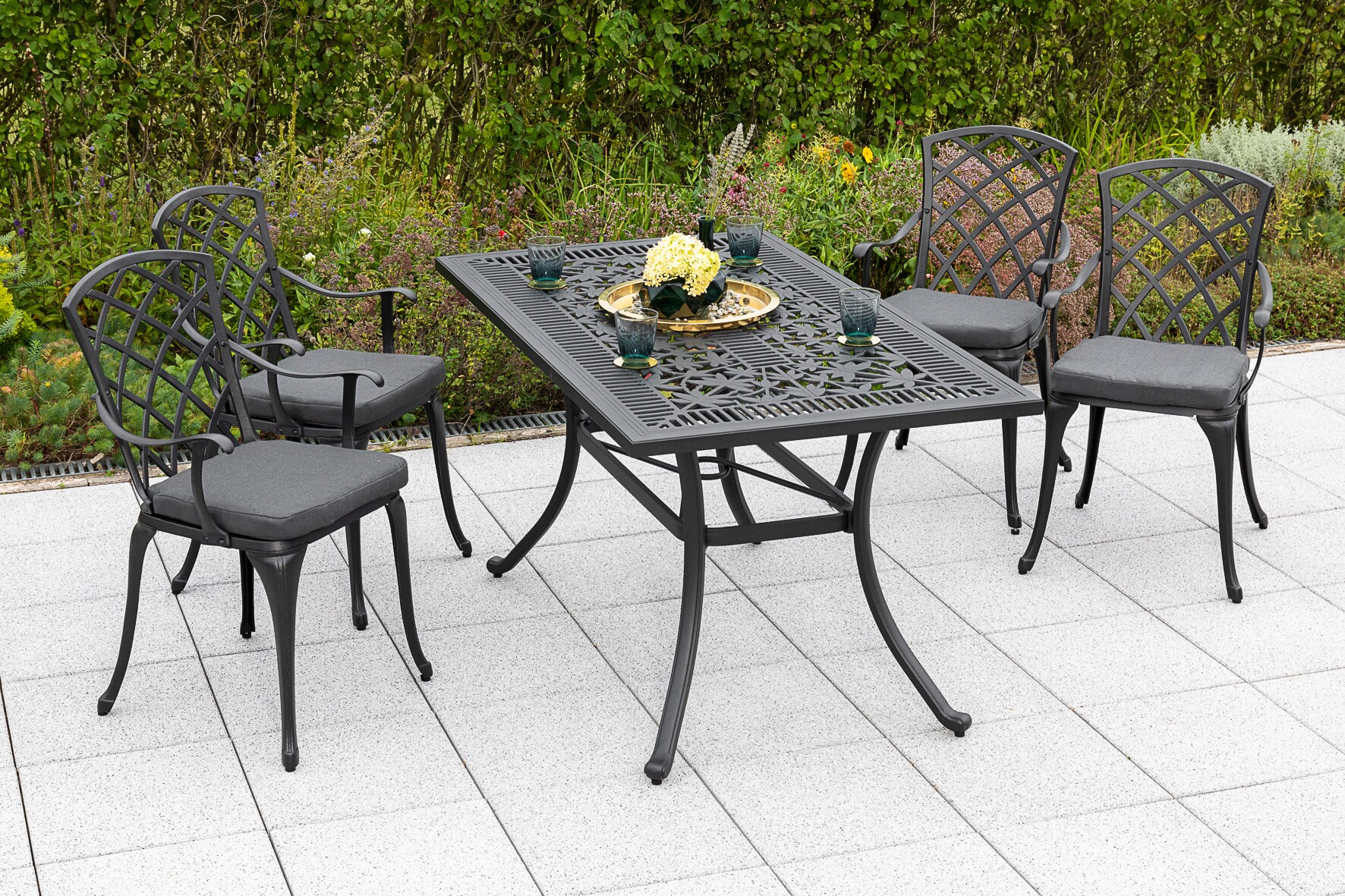 Merxx Rhodos Set 9tlg. Tisch 140x80 cm 