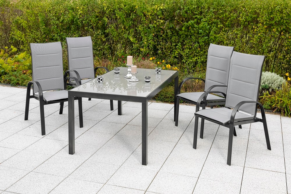 Merxx 5tlg. Marini Set Tisch 150x90 cm 