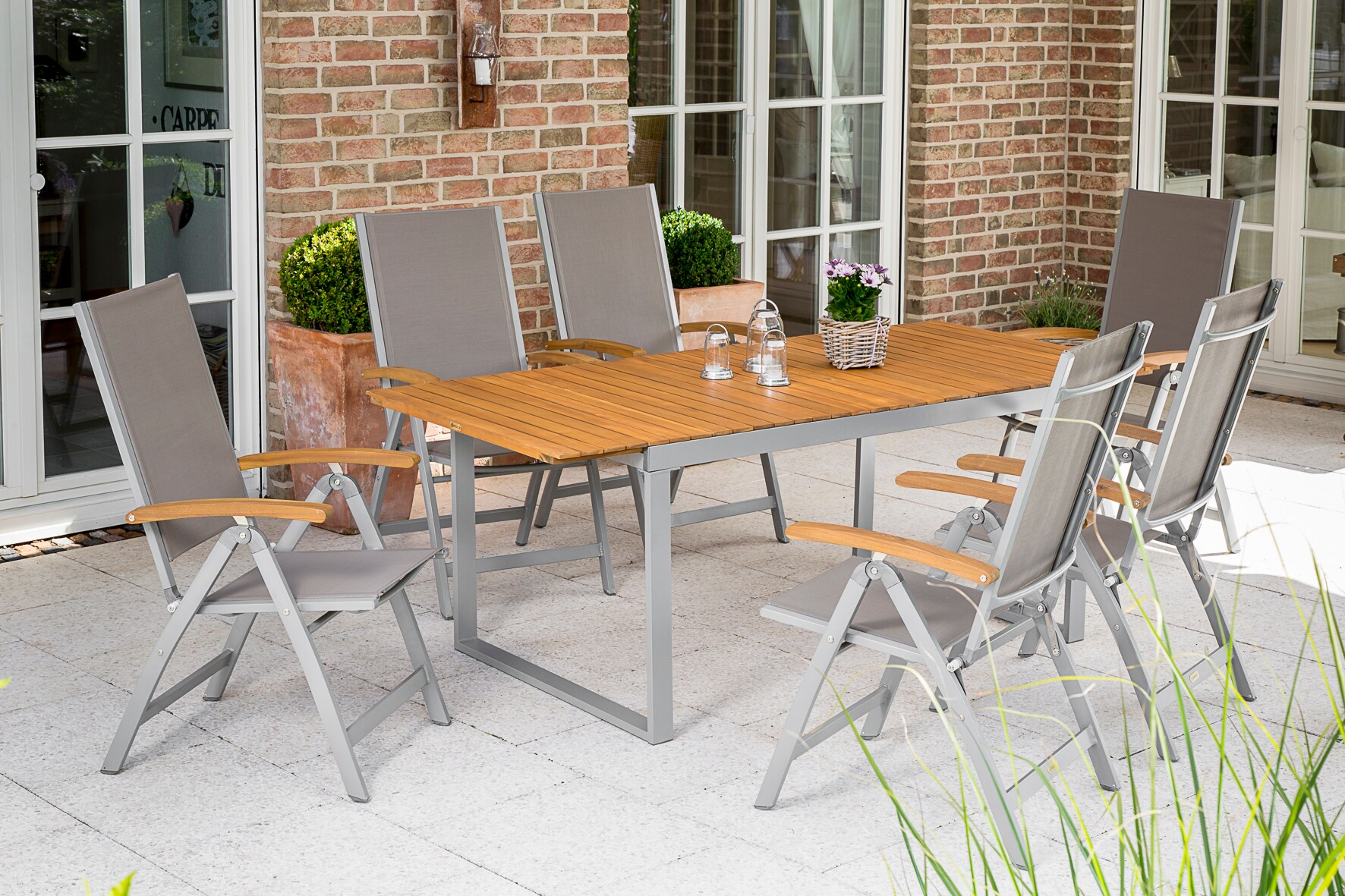 Merxx Naxos Set 7tlg. Ausziehtisch 