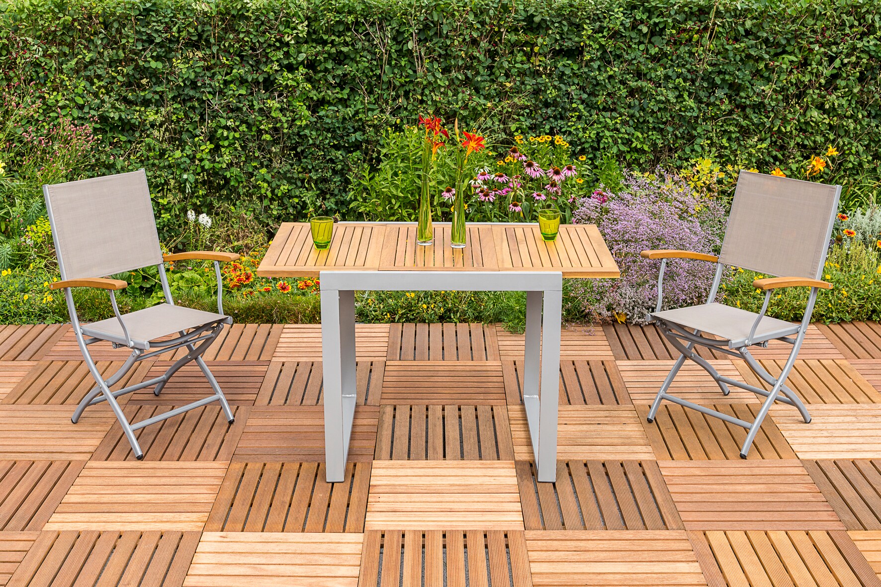 Merxx Naxos Set 3tlg. Balkonausziehtisch 