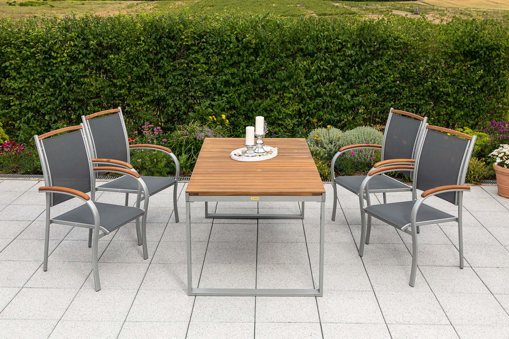 Merxx Siena Set 5tlg. Ausziehtisch
