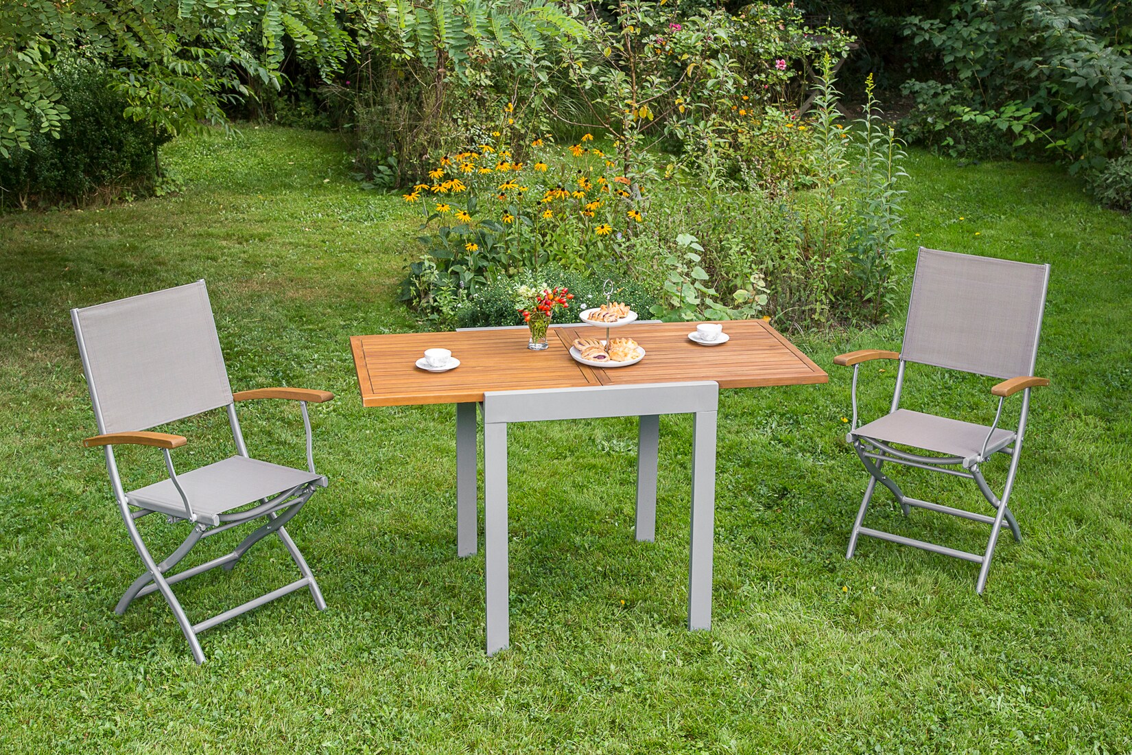 Merxx Naxos Set 3tlg. Balkonausziehtisch