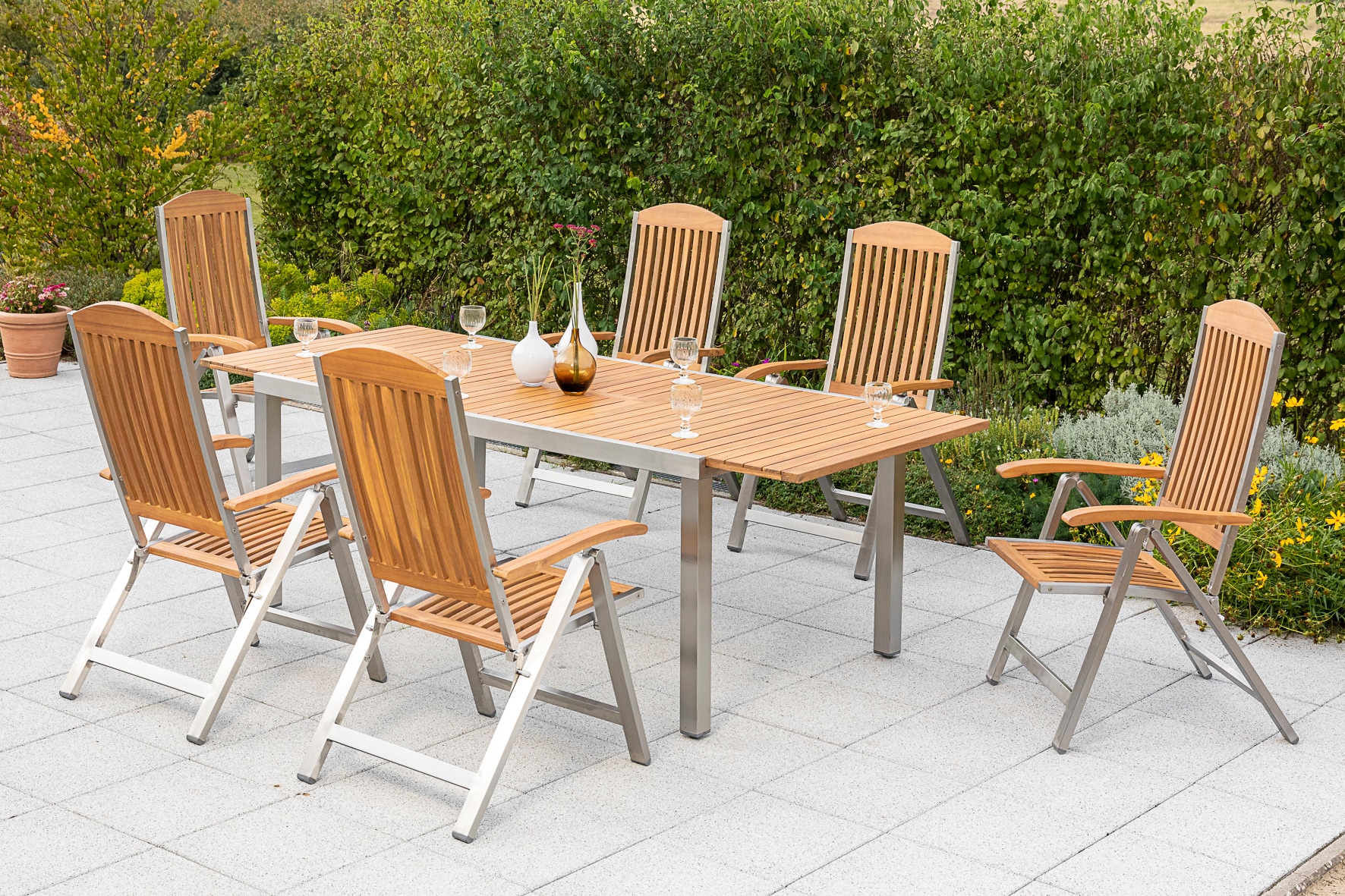 Merxx Keros Set 7tlg. Ausziehtisch 