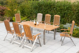 Merxx Keros Set 9tlg. Ausziehtisch 