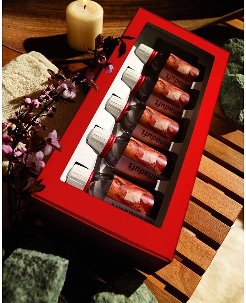 Karibu Saunaaufguss Konzentrat f&uuml;nf Duftnoten Aufguss Geschenkpaket 5 D&uuml;fte mit je 100 ml Saunaaufgusskonzentrat 