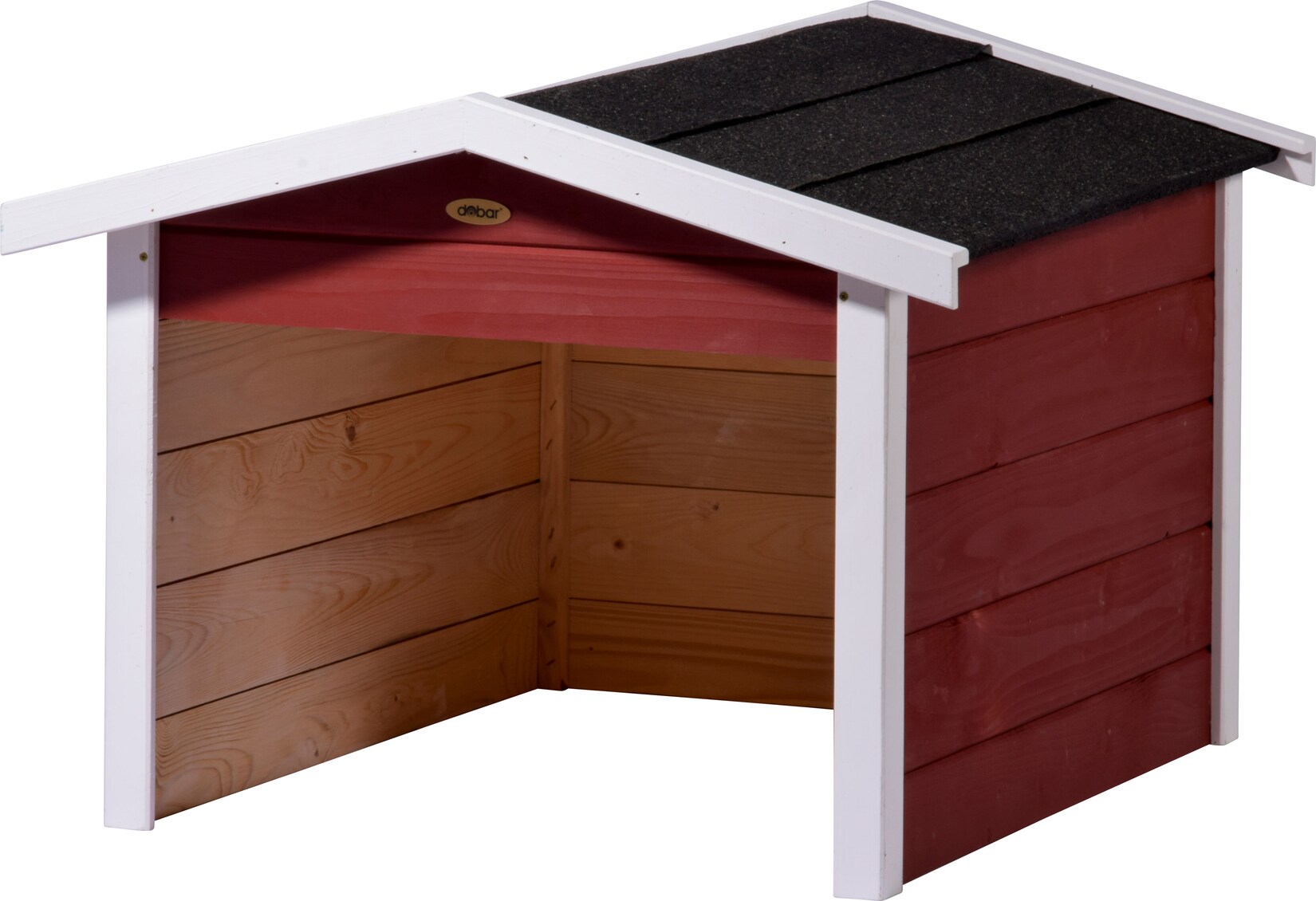 dobar Mährobotergarage, Holz, rot