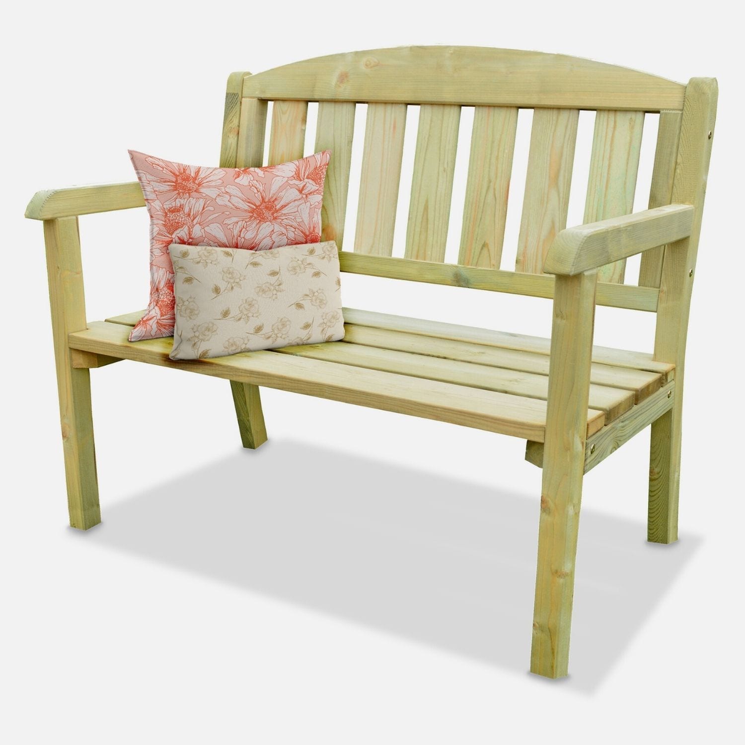 Coemo Gartenbank Riga 2-Sitzer aus Holz Gr&uuml;n Breite 110 cm 