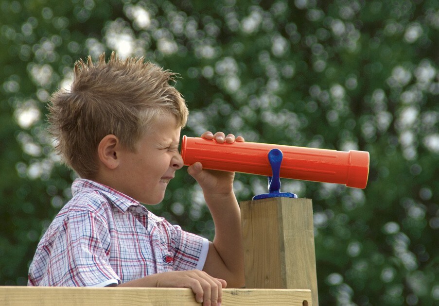 Karibu Teleskop rot für Spielturm inkl. Befestigungsmaterial