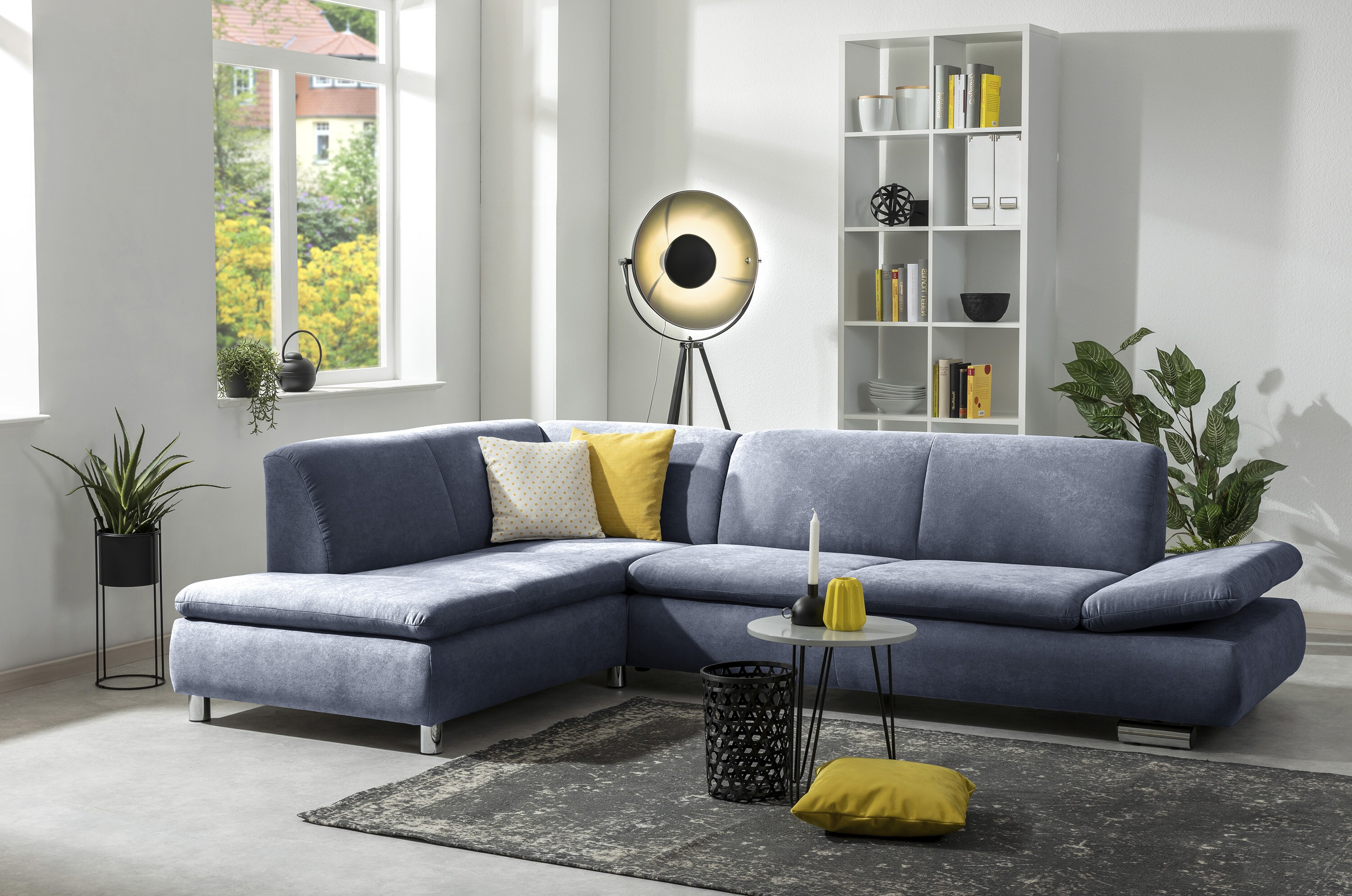 Max Winzer Terrence Ecksofa links mit Sofa 2,5-Sitzer rechts blau 