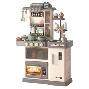 Coemo Kinderküche Jasmin Spielküche mit viel Zubehör Farbe Grau 