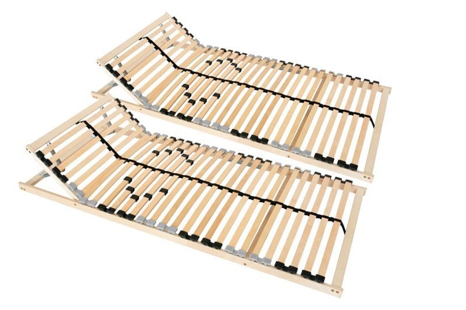 Coemo 2 x Lattenrost ERGO 80x200 cm 7-Zonen verstellbar Partner-Set 