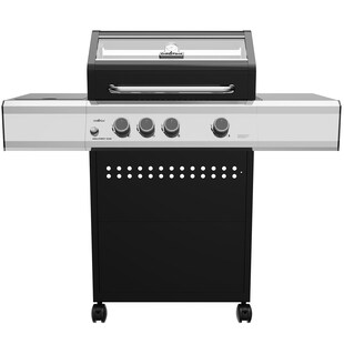 Grillfürst S330G 3-Brenner Gasgrill mit Seitenkocher und Gusseisen Rost 