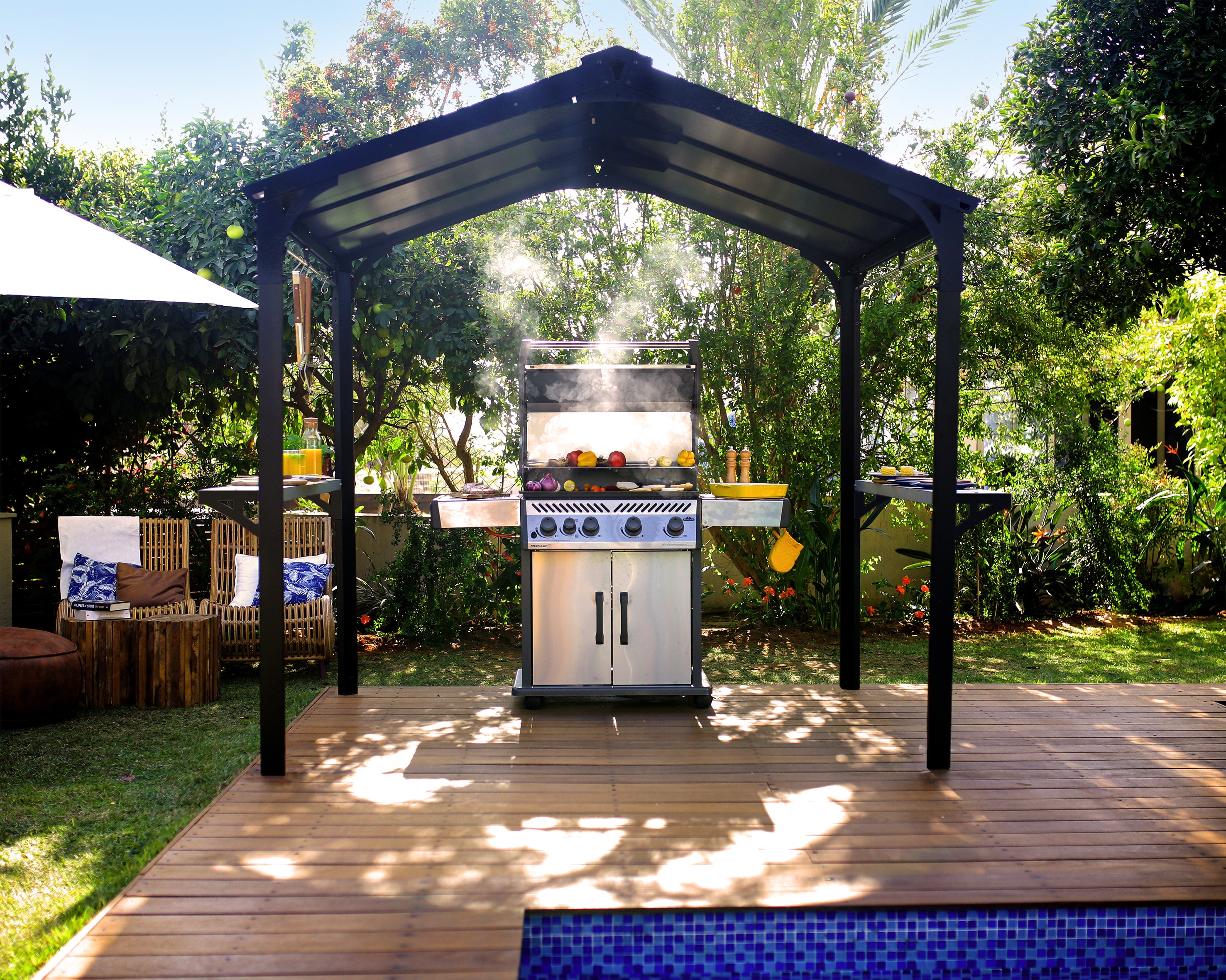 Canopia Austin 1.8x2.9 Gartenpavillon, anthrazit 