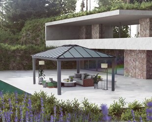 Canopia Dallas 4.3x6.1 Gartenpavillon, anthrazit 