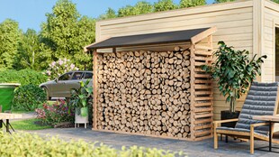 Karibu Kaminholzunterstand XL inkl. Dacheindeckung 
