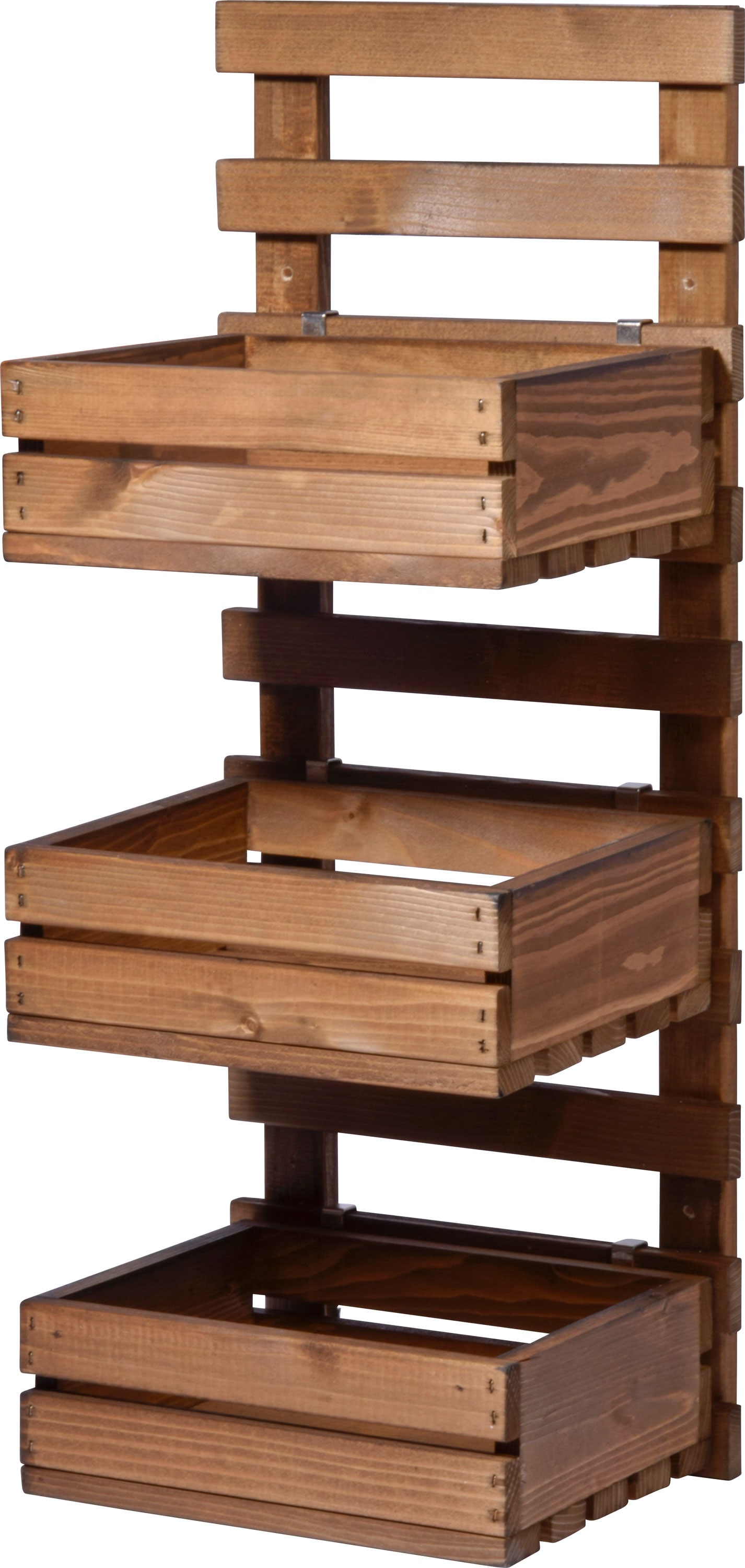 dobar 3-stufiges Wandregal, Braun 