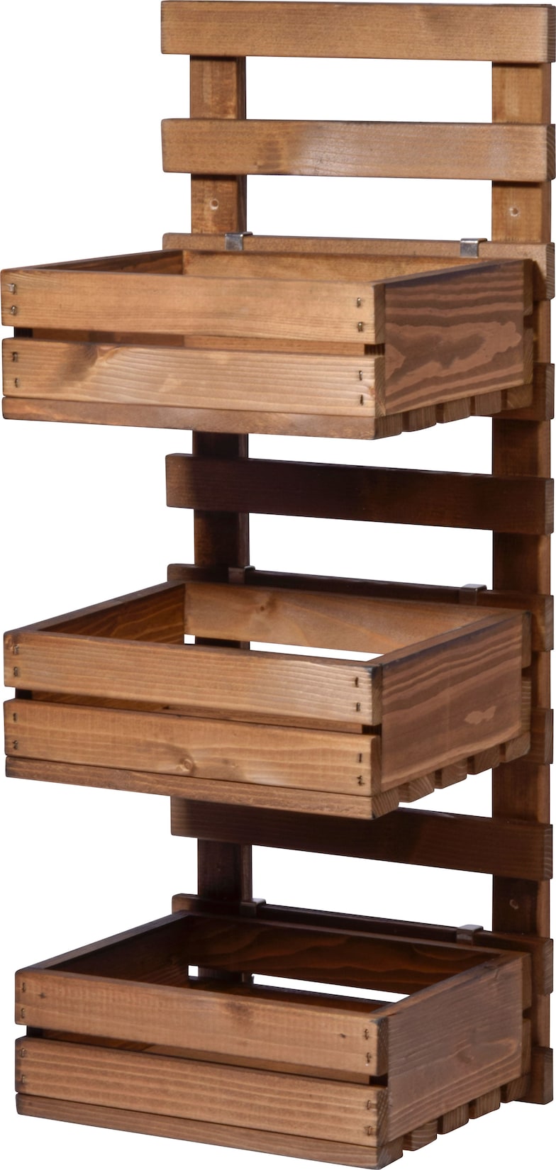 dobar 3-stufiges Wandregal, Braun