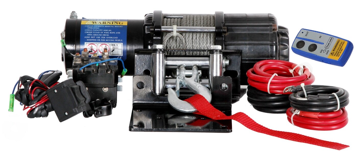 Berger u. Schröter Profi- Seilwinde 12V mit Stahlseil max  Zugkraft