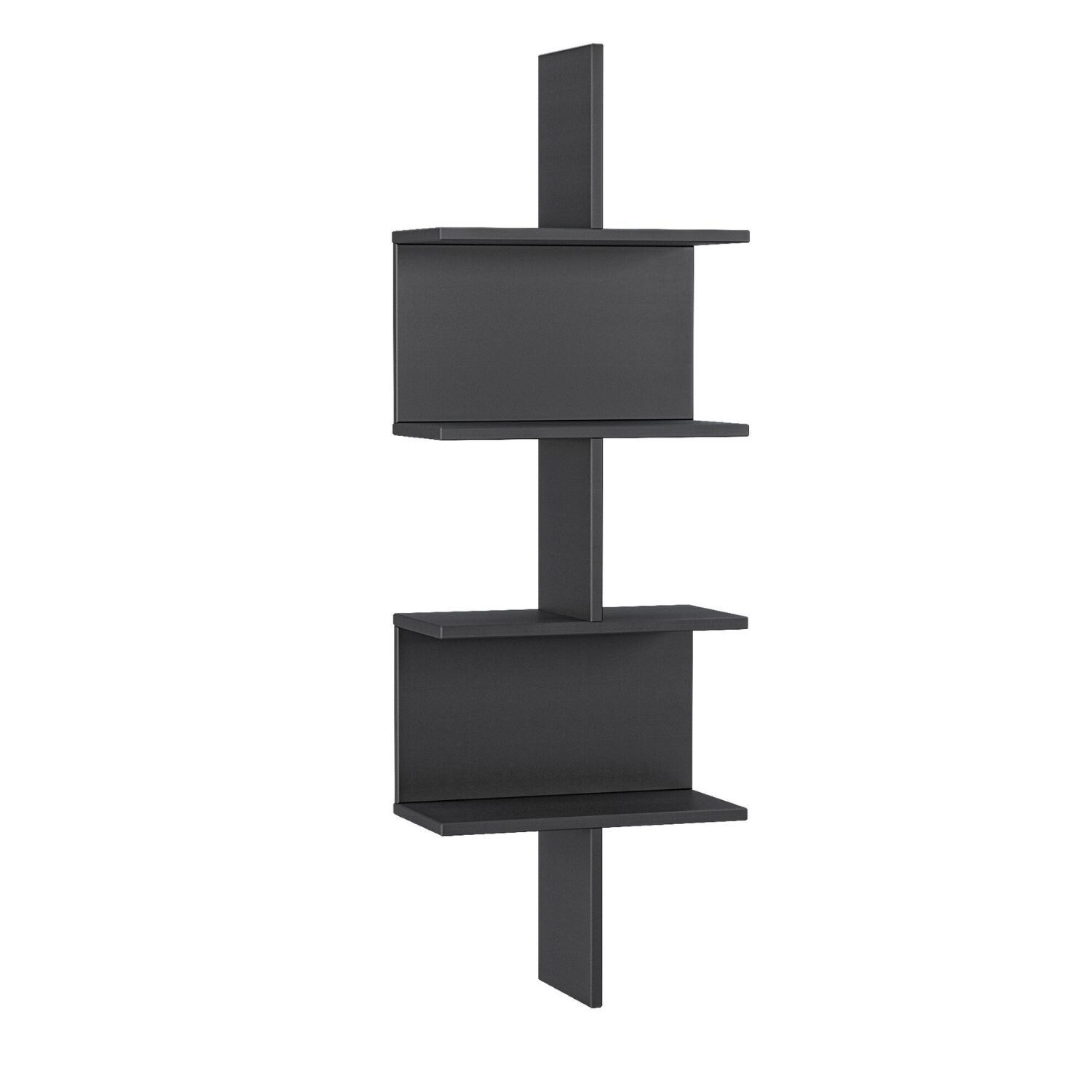 Mein-Regal Wandregal OTTO 45x22x132cm MDF Holz bis zu 6 Fächer schwarz Image