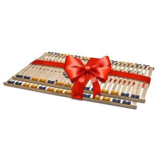 Coemo 2er Set Lattenrost 100x200cm MULTIRA 7-Zonen starr 28 Leisten Härtegrad verstellbar 