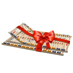 Coemo 2er Set Lattenrost 90x200cm MULTIRA 7-Zonen Kopfteil verstellbar 