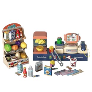 Coemo 2in1 Spielzeugkasse und Supermarkt Nico 42 tlg Zubehör 