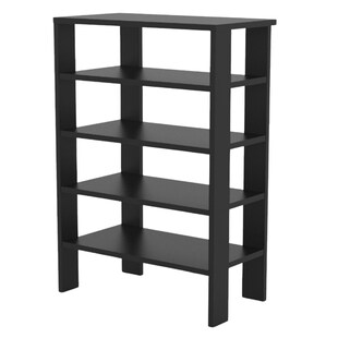 Coemo Schuhregal Charlie 60x32x87cm mit 5 Ablagen Schwarz 