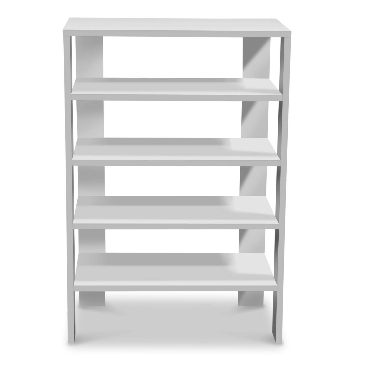 Coemo Schuhregal Charlie 60x32x87cm Wei&szlig; 5 Ablagen 