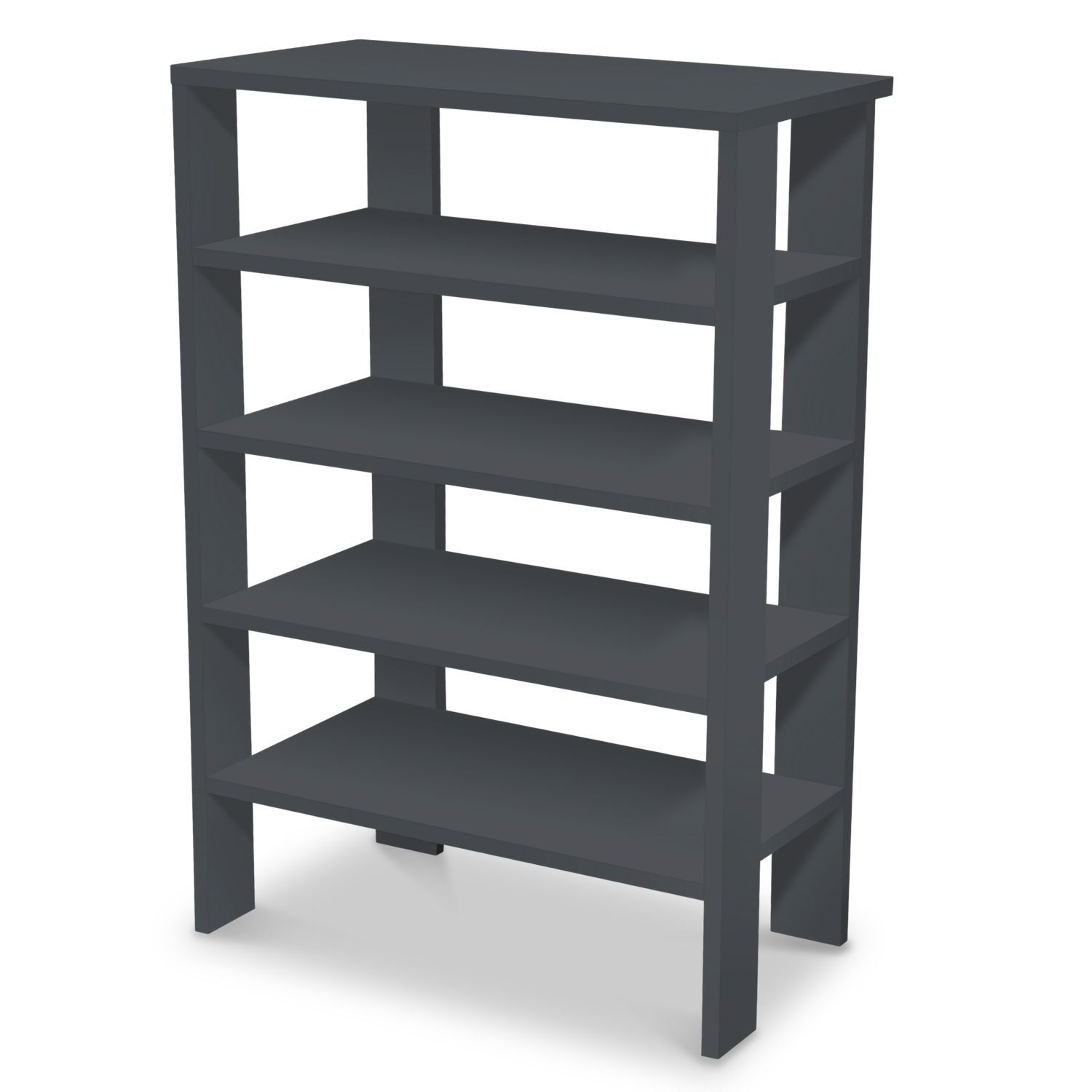 Coemo Schuhregal Charlie 60x32x87cm Anthrazit 5 Ablagen 