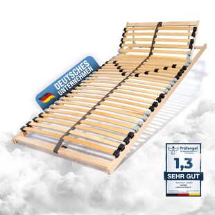 Coemo 7-Zonen Lattenrost ERGO K 120x190 verstellbar Kopfteil Härtegrad verstellbar 26 Leisten 