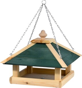 dobar Vogelfutterhaus aus Holz mit Kette 