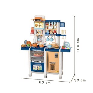 Coemo Kinderküche Susi Spielküche BLAU mit extra viel Zubehör 