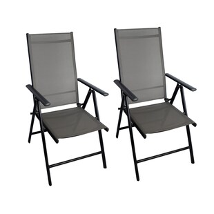 CHILLROI Klappsessel Aluminium 2er Set Gartenstuhl klappbar Campingstuhl 