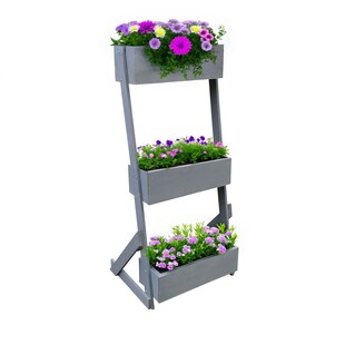 Coemo Vertikalbeet Petra aus Holz Hochbeet 3 Etagen Kästen höhenverstellbar und neigbar 