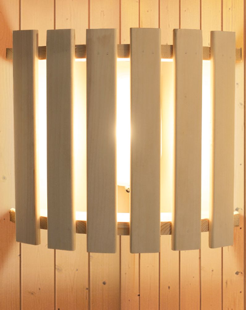 Karibu Saunaleuchte Modern Blendschirm Saunalicht Saunalampe Halterung Sauna 