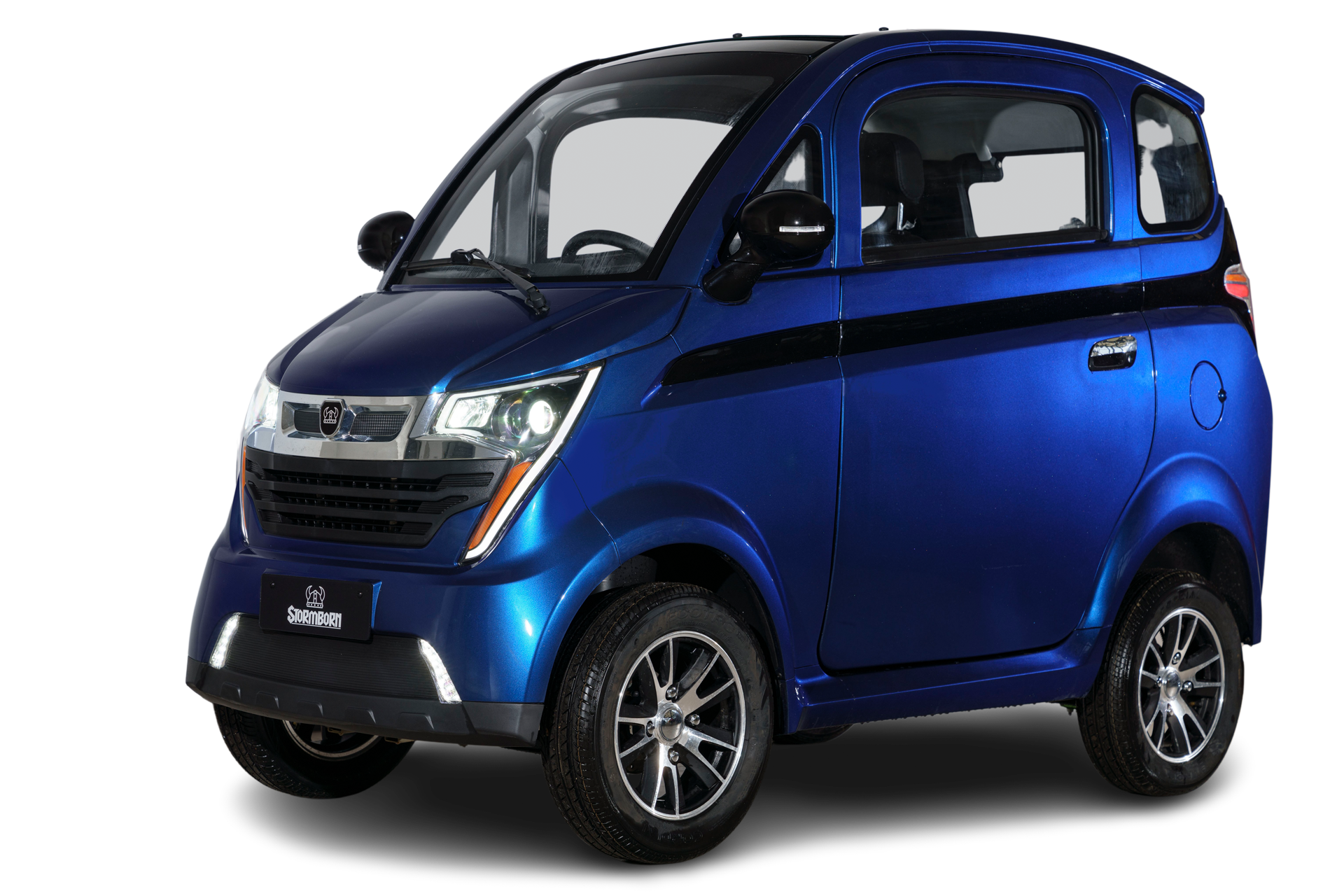 Stormborn E8 Elektro-Kabinenfahrzeug &ndash; 4-Rad E-Mobil mit 25 km/h, 80 km Reichweite & Top-Ausstattung f&uuml;r 2 Personen 