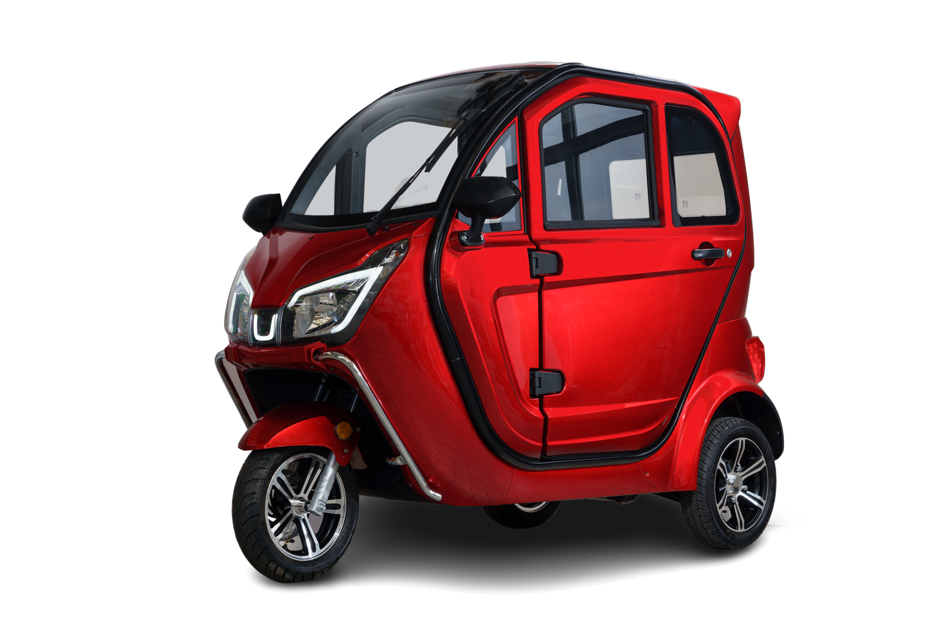 Stormborn Y8 Elektro-Kabinenroller &ndash; 3-Rad City-Car f&uuml;r 2 Personen mit bis zu 90 km Reichweite, R&uuml;ckfahrkamera & Heizung 