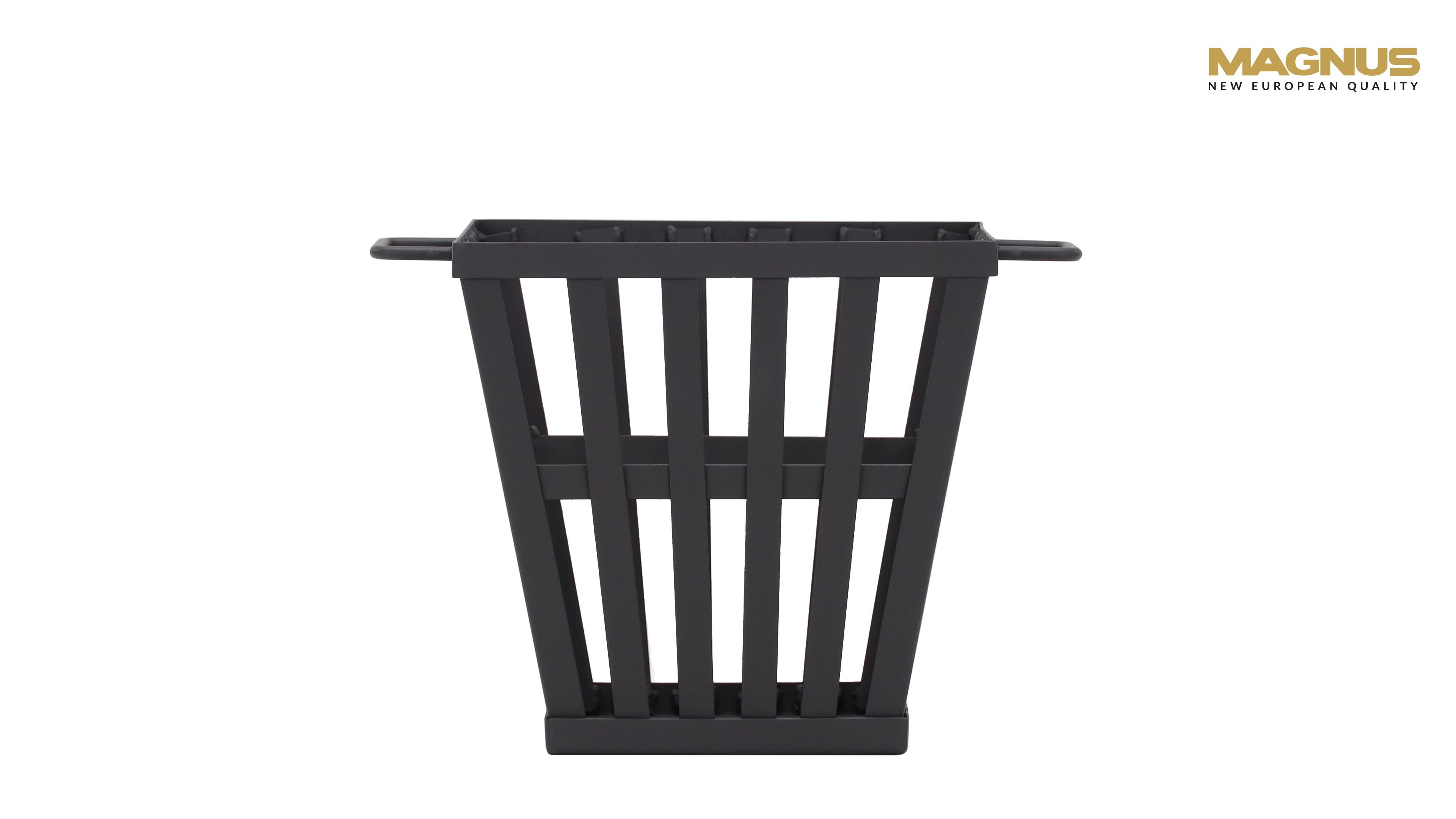 MAGNUS Schwarzer Kaminholzkorb Stahl K15 Kaminholzregal 