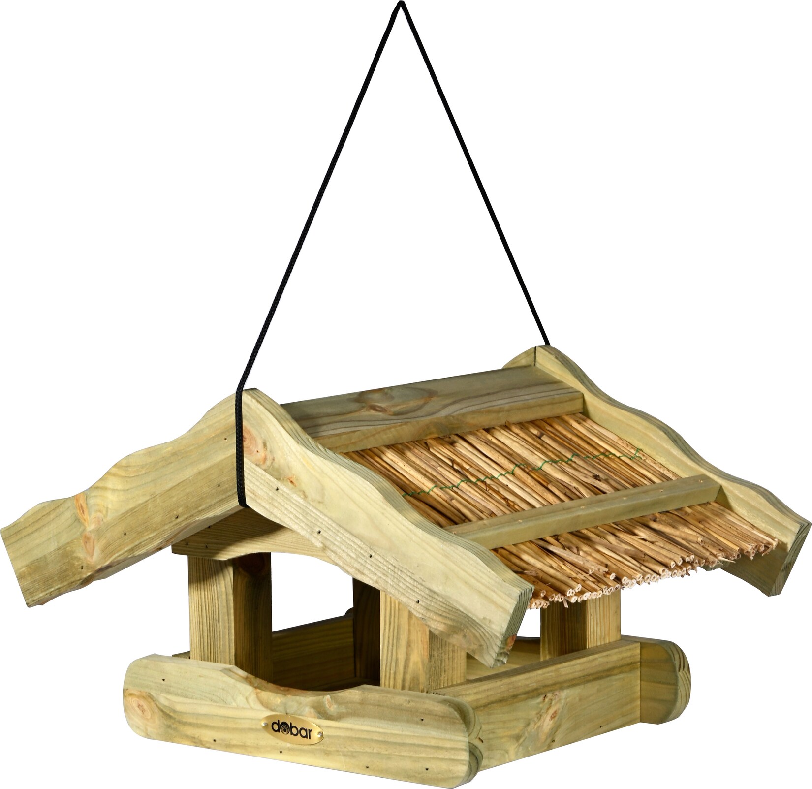dobar Vogelfutterhaus Schilfdach hängend