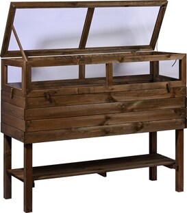 dobar Großes Hochbeet mit Ablage 